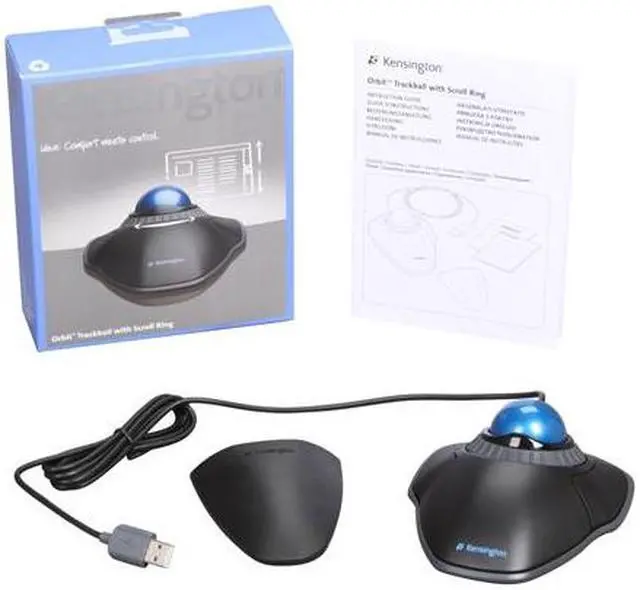 Alt view image 7 of 6 - Kensington Orbit K72337 Black Wired Optical Trackball