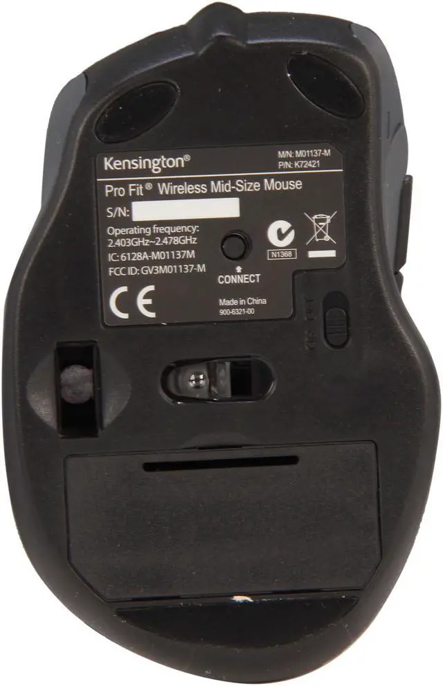 Alt view image 4 of 5 - Kensington Pro Fit Mid-Size Mouse K72421AM Sapphire blue 1 x Wheel USB RF Wireless Optical Mouse