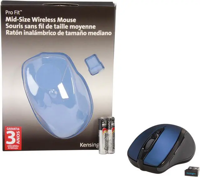 Alt view image 5 of 5 - Kensington Pro Fit Mid-Size Mouse K72421AM Sapphire blue 1 x Wheel USB RF Wireless Optical Mouse