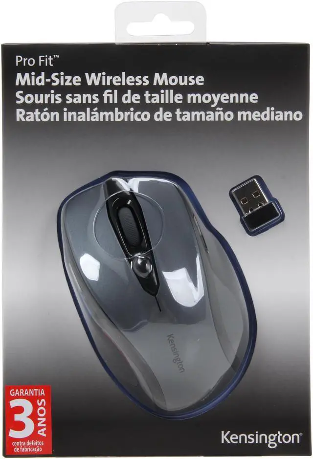Alt view image 7 of 6 - Kensington Pro Fit Mid-Size Mouse K72423AM Graphite Green 1 x Wheel USB RF Wireless Optical Mouse