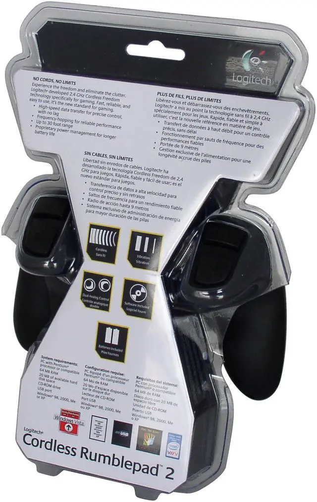 Alt view image 8 of 8 - Logitech 963326-0403 Cordless RumblePad 2 USB