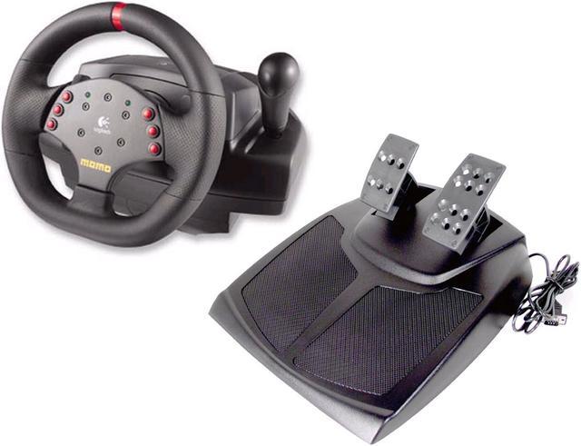 Logitech MOMO Racing Force Feedback Wheel PC Game Controllers - Newegg.com