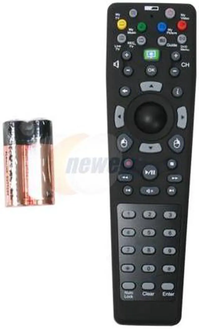 Alt view image 3 of 7 - X-Gene 01034 Black 2.4 GHz Wireless MCE Remote Control w/ Optical Trackball