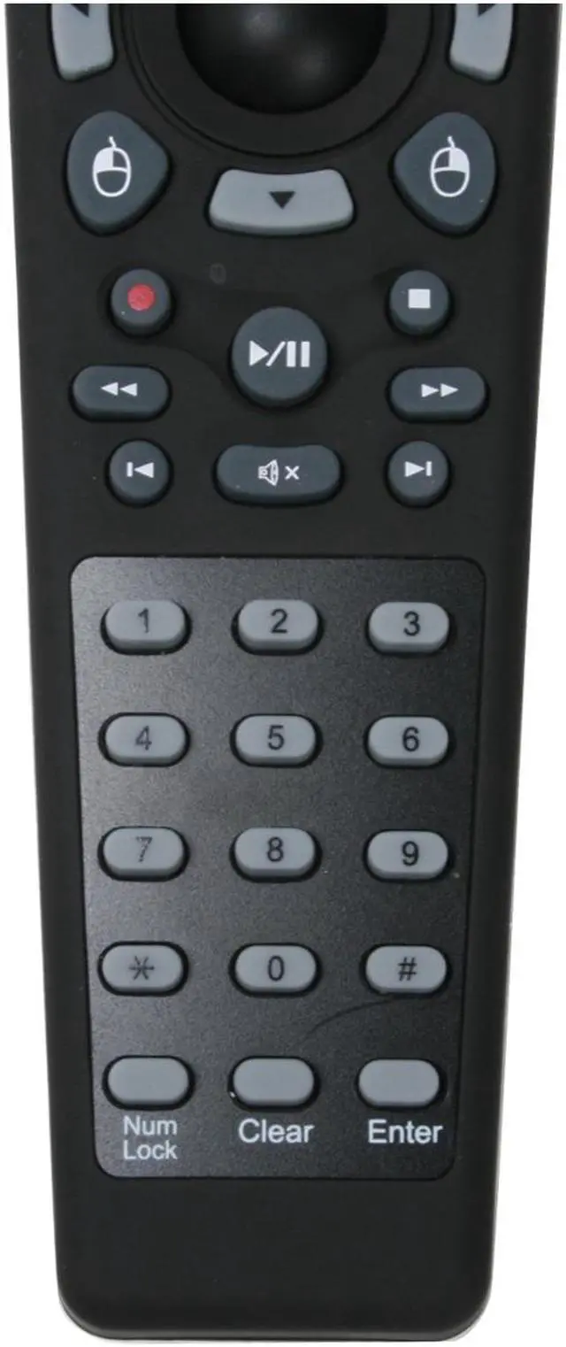 Alt view image 5 of 7 - X-Gene 01034 Black 2.4 GHz Wireless MCE Remote Control w/ Optical Trackball