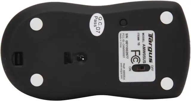 Alt view image 7 of 12 - Targus Notebook Wireless AMW05US Black/Silver 3 Buttons 1 x Wheel USB RF Wireless Optical Mouse