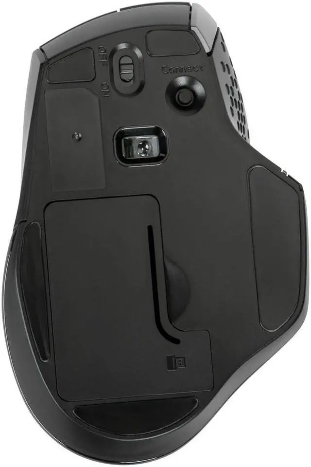 Alt view image 4 of 4 - Targus Antimicrobial Ergo Wireless Mouse - BlueTrace - Wireless - Radio Frequency - 2.40 GHz - Black - USB Type A - 1600 dpi - Scroll Wheel, Thumbwheel - 7 Button(s) - Right-handed Only - AMW584GL