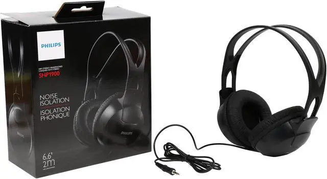 Alt view image 7 of 7 - Philips SHP 1900 Over-ear Stereo Headphones, Black