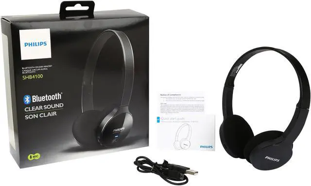 Alt view image 7 of 7 - Philips SHB4100 Bluetooth On-Ear Headphone - Black