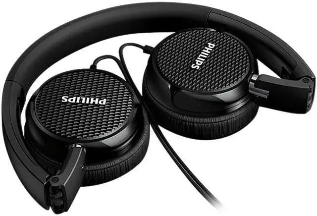 Alt view image 9 of 9 - PHILIPS FS3BK On Ear Foldable Headphones - Black