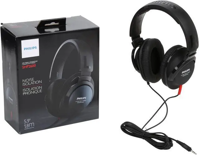 Alt view image 6 of 6 - Philips Extra Bass Hifi Stereo Over-the-Ear Headphone - Black