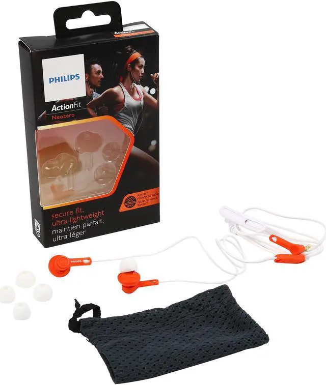 Alt view image 5 of 5 - Philips SHQ2300 Closed-back In-ear Sports Headphones, Orange