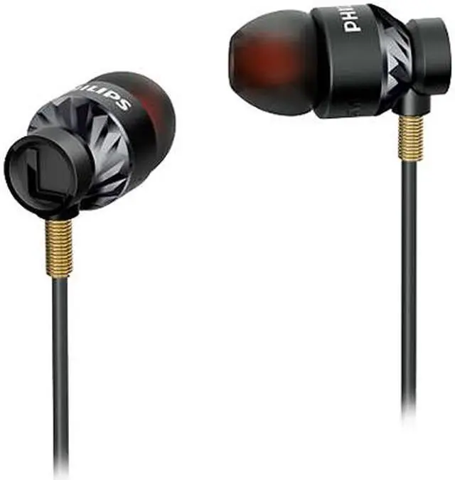 Alt view image 2 of 5 - PHILIPS SHE5300BK/27 Metallic "Powerful Bass" In Ear Headphones, Black
