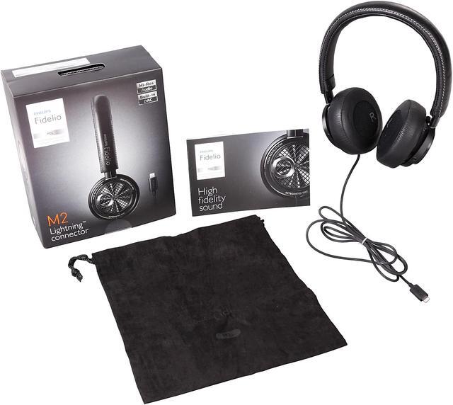 Alt view image 8 of 7 - Philips M2L/27 Fidelio Headphones with Lightning Connector 40mm On Ear, Black