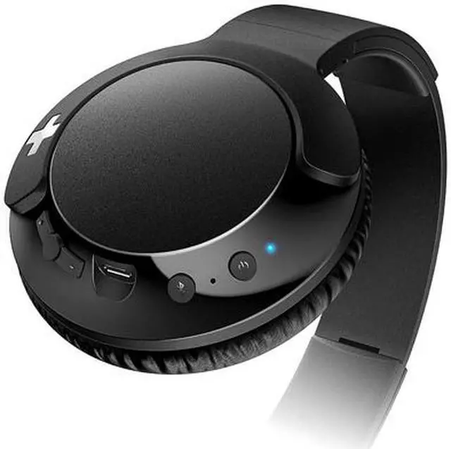 Alt view image 6 of 9 - Philips SHB3175BK BASS+ Wireless Bluetooth Closed-Back Over-Ear Headphones with Mic - Black