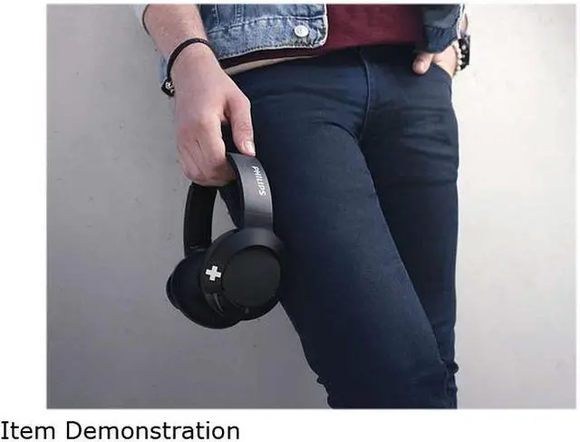Alt view image 9 of 9 - Philips SHB3175BK BASS+ Wireless Bluetooth Closed-Back Over-Ear Headphones with Mic - Black