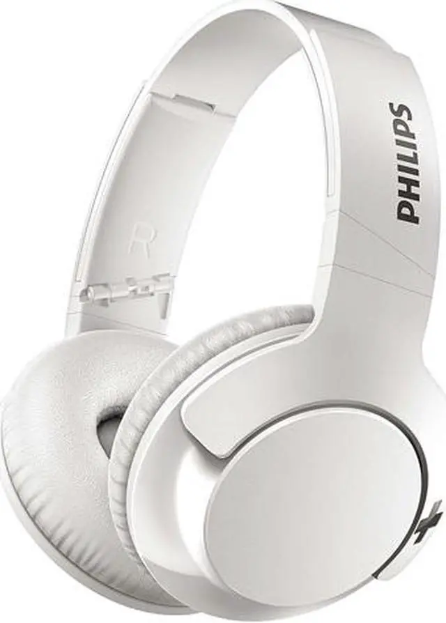 Main image of Philips SHB3175WT BASS+ Wireless Bluetooth Closed-Back Over-Ear Headphones with Mic - White
