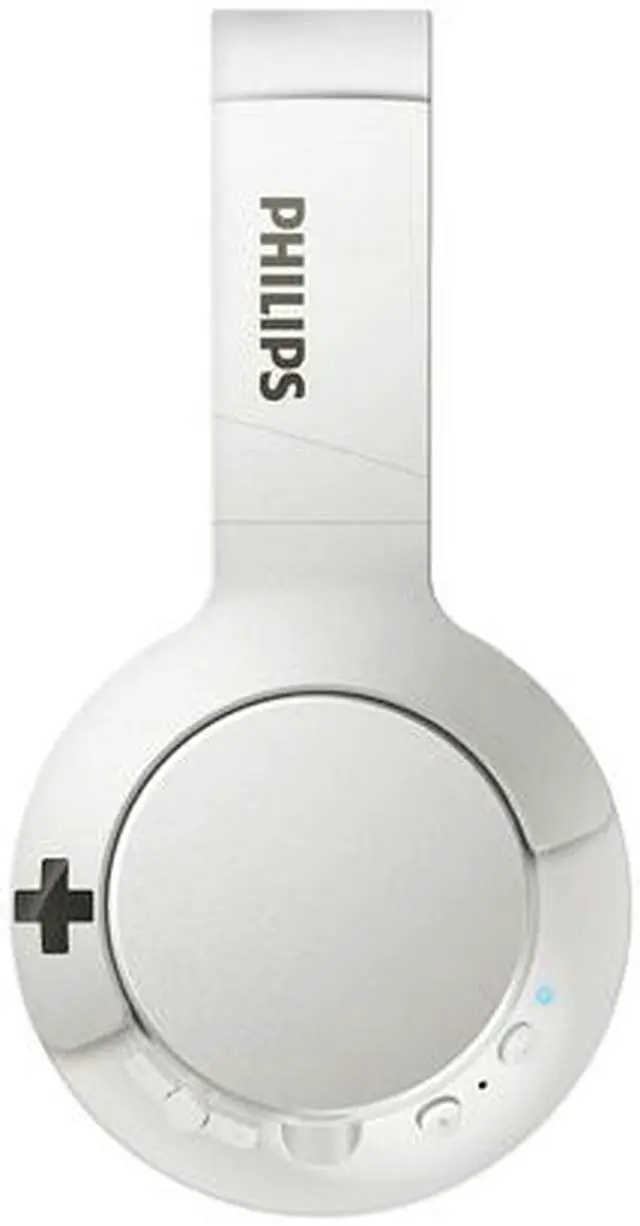 Alt view image 4 of 8 - Philips SHB3175WT BASS+ Wireless Bluetooth Closed-Back Over-Ear Headphones with Mic - White