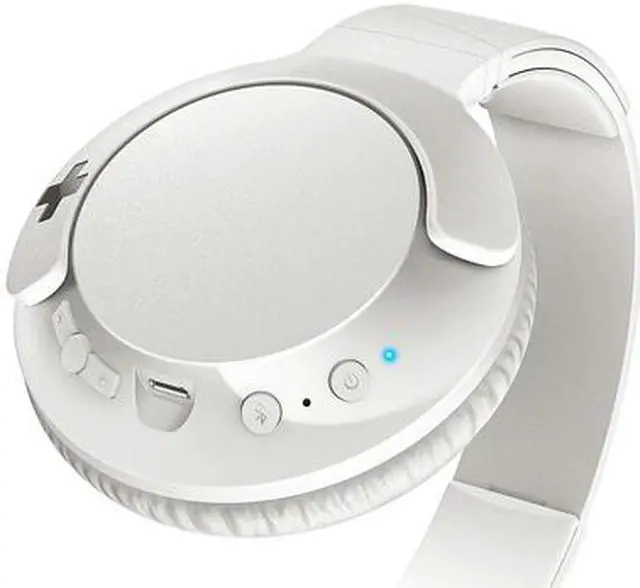 Alt view image 5 of 8 - Philips SHB3175WT BASS+ Wireless Bluetooth Closed-Back Over-Ear Headphones with Mic - White