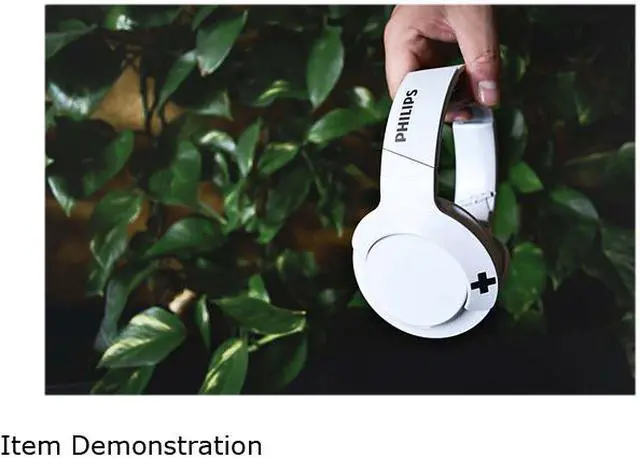Alt view image 8 of 8 - Philips SHB3175WT BASS+ Wireless Bluetooth Closed-Back Over-Ear Headphones with Mic - White