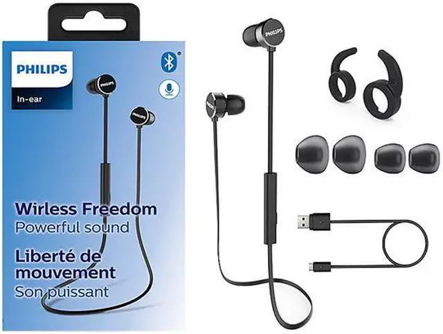 Alt view image 4 of 4 - PHILIPS Wireless Bluetooth Headphones with Mic