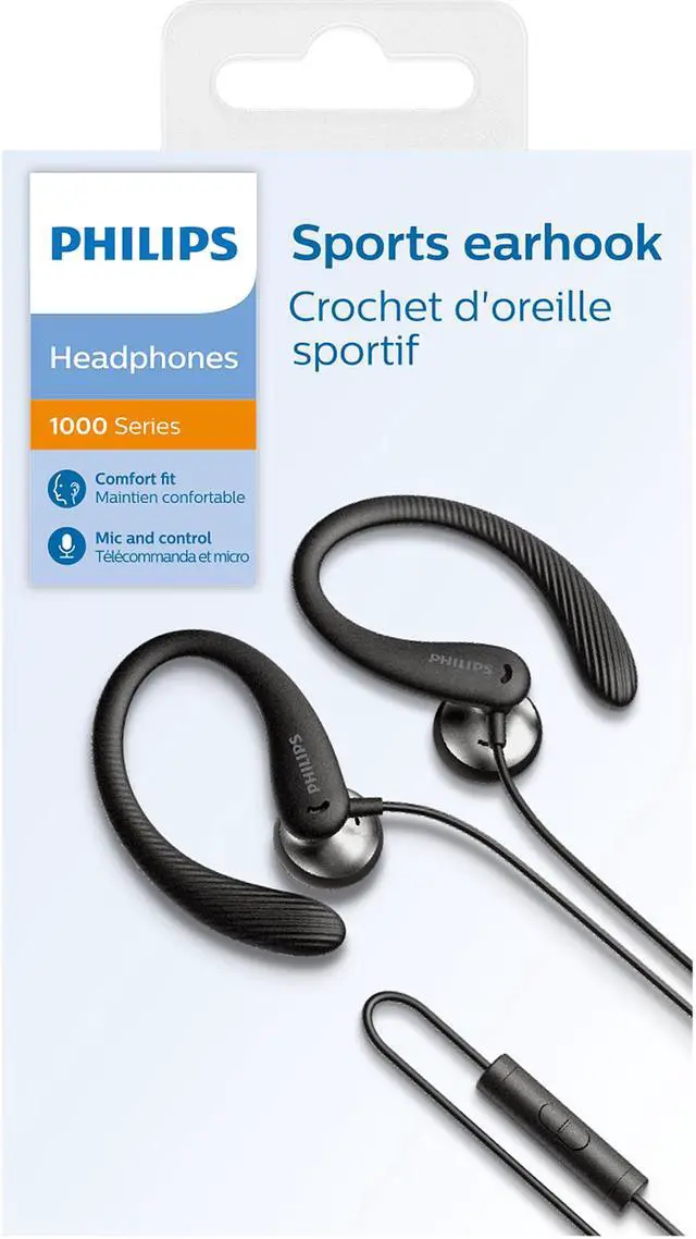 Alt view image 6 of 6 - Philips In-ear sports headphones with mic TAA1105BK/00