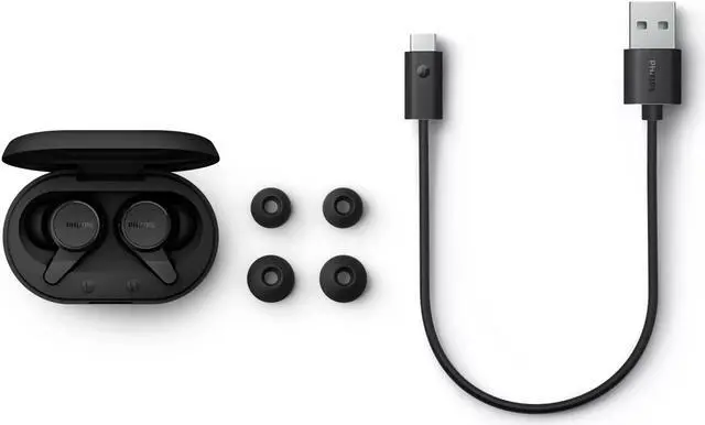 Alt view image 6 of 8 - PHILIPS Black Earbud Headphone/Headset TAT1207BK/00