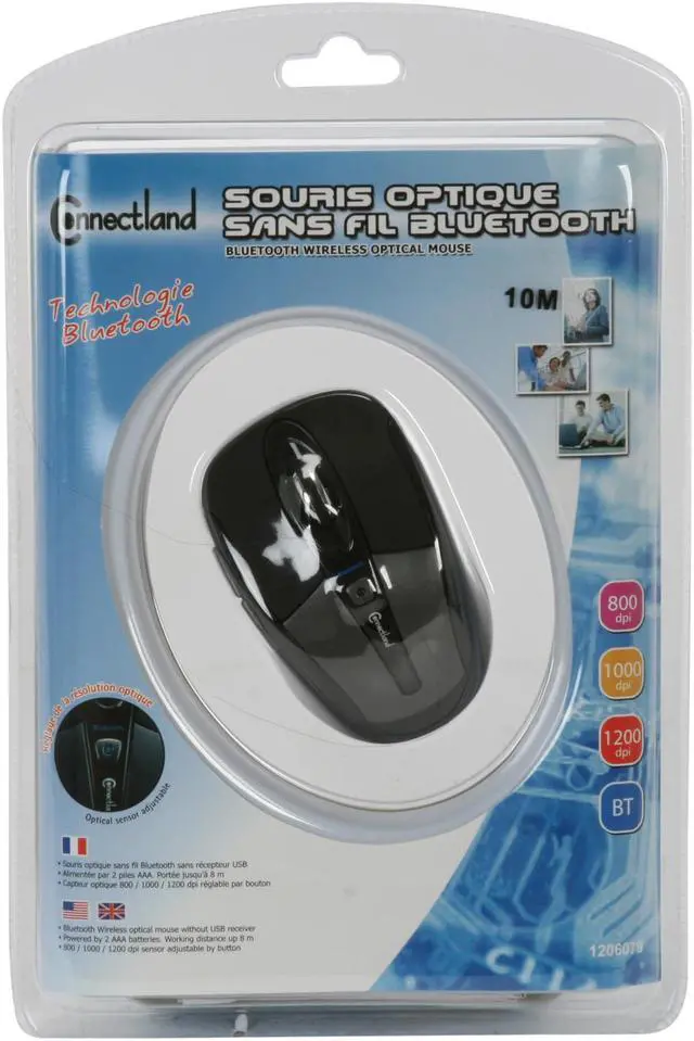 Alt view image 2 of 2 - SYBA Connectland Black 1 x Wheel Wireless Optical Mouse