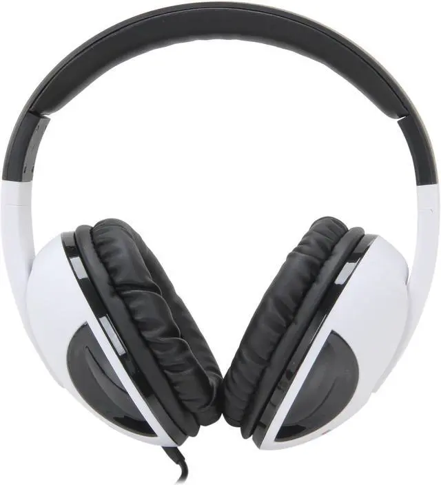Alt view image 2 of 7 - Syba OG-AUD63039 Cobra Circumaural Massive 50mm Driver Audio Headphones w/ In-Line Microphone (White)