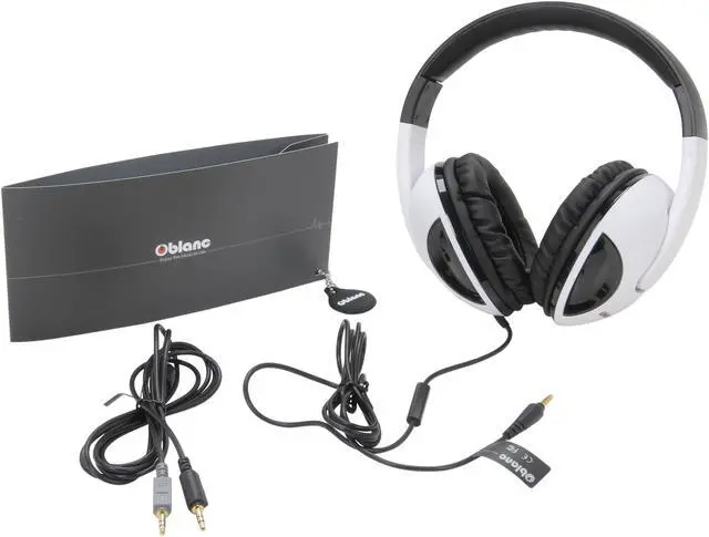 Alt view image 6 of 7 - Syba OG-AUD63039 Cobra Circumaural Massive 50mm Driver Audio Headphones w/ In-Line Microphone (White)