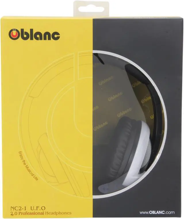 Alt view image 7 of 7 - SYBA Oblanc U.F.O 200 Around-Ear 2.0 Stereo Headphone with In-line Mic