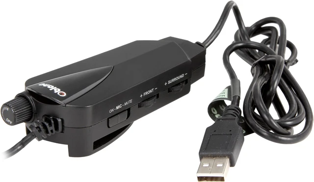 Alt view image 5 of 7 - SYBA Black/Black OG-AUD63067 USB Connector UFO510 NC2 5.1 Surround Sound Stereo Headphone with Boom Microphone