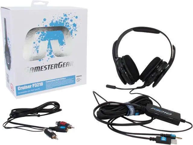 Alt view image 6 of 6 - SYBA GamesterGear P3210 Rumble Effect PC & PS3 Wired Gaming Headset