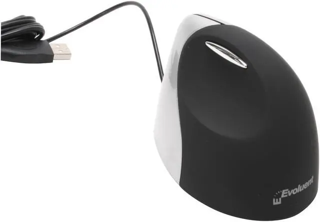 Alt view image 2 of 6 - Evoluent VM3-RSB Black/Silver 5 Buttons 1 x Wheel USB Optical VerticalMouse 3