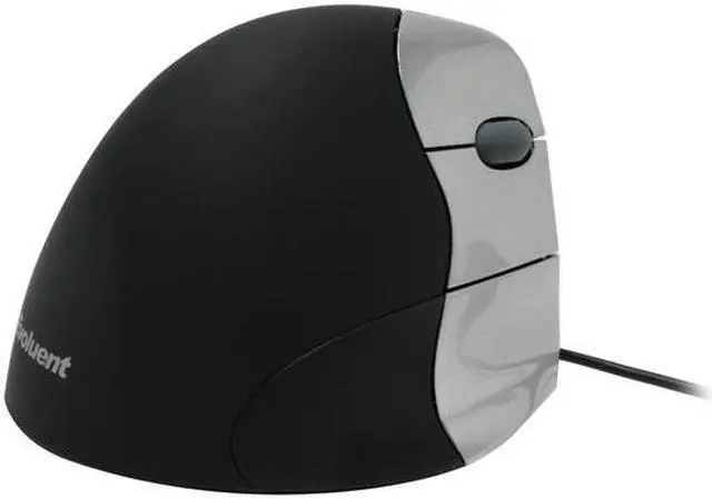 Main image of Evoluent VM3R2-RSB Silver/Black 5 Buttons 1 x Wheel USB Wired Optical VerticalMouse 3 Rev 2 - OEM