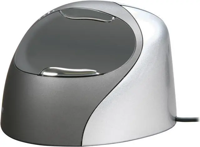 Alt view image 4 of 6 - Evoluent VM4L Silver/Black 1 x Wheel USB Wired Laser Vertical Mouse Left Handed