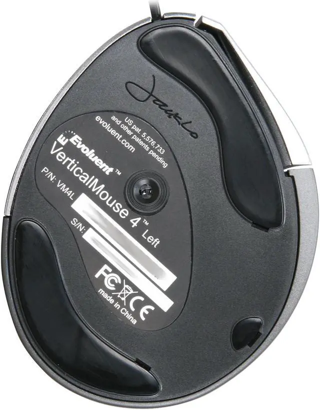 Alt view image 5 of 6 - Evoluent VM4L Silver/Black 1 x Wheel USB Wired Laser Vertical Mouse Left Handed