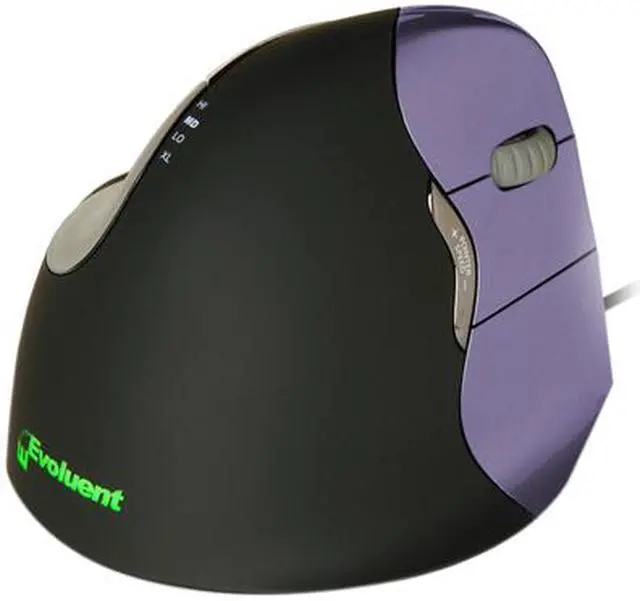 Alt view image 2 of 2 - Evoluent VM4S Purple 6 Buttons 1 x Wheel USB Wired Laser VerticalMouse 4 Small