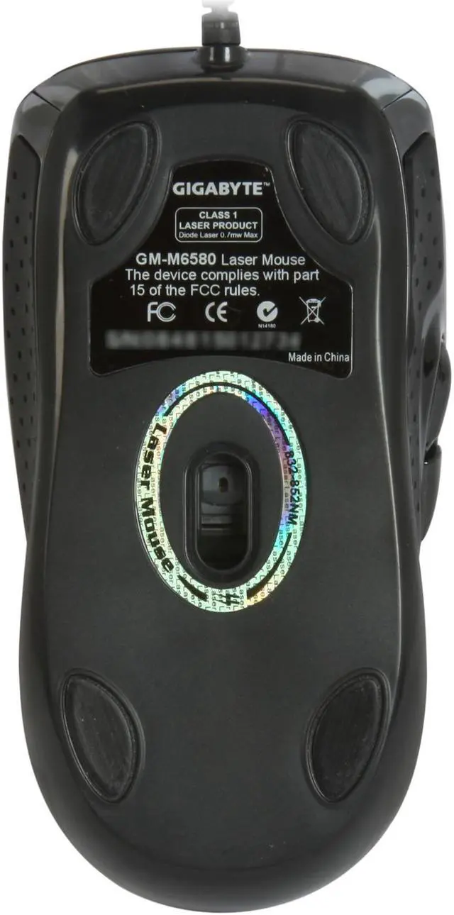 Alt view image 6 of 7 - GIGABYTE GM-M6580 Noble Black 6 Buttons 1 x Wheel USB Wired Laser Desktop Mouse