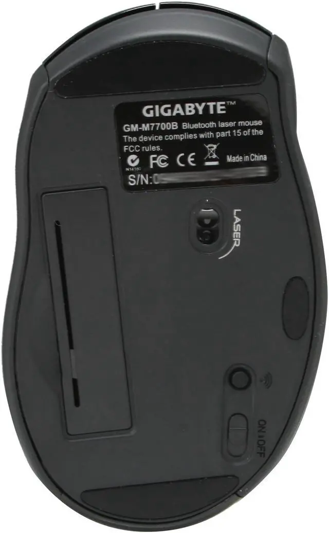 Alt view image 3 of 4 - GIGABYTE M7700B GM-M7700B Noble Black 2 Buttons 1 x Wheel Bluetooth Wireless Laser Mouse