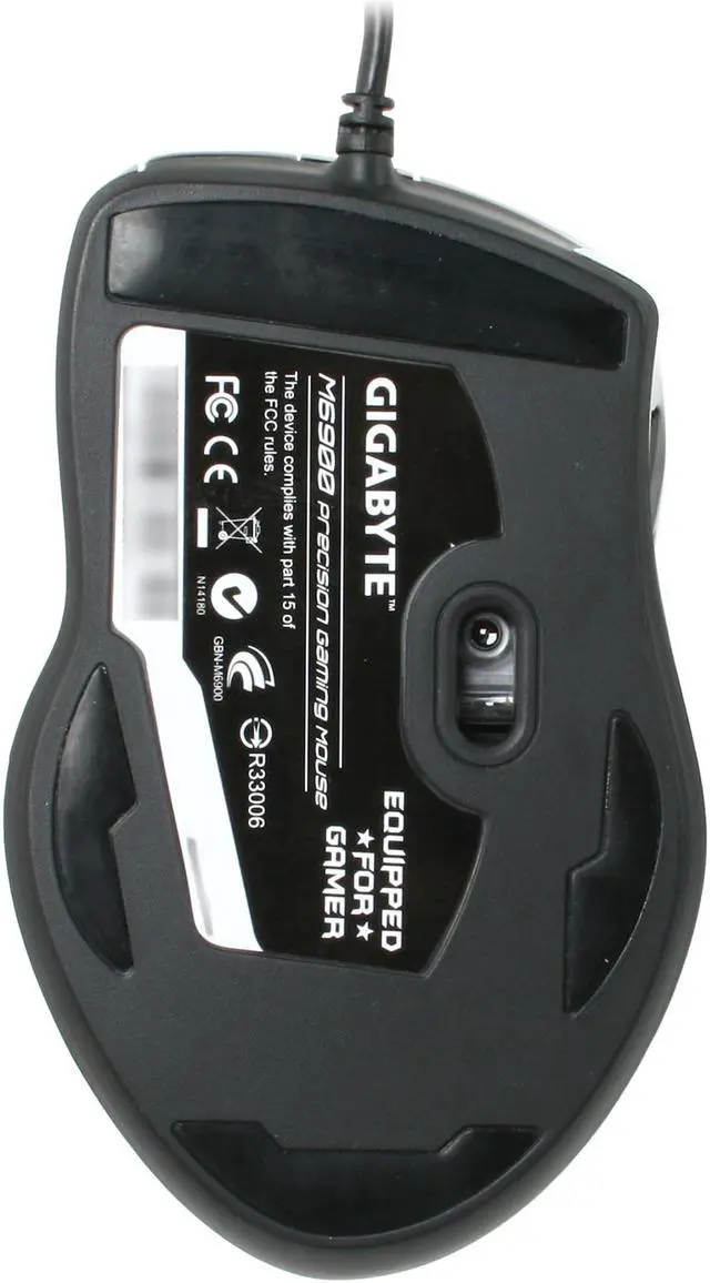 Alt view image 4 of 6 - GIGABYTE M6900 Metal Black 7 Buttons Tilt Wheel USB Wired Optical Gaming Mouse