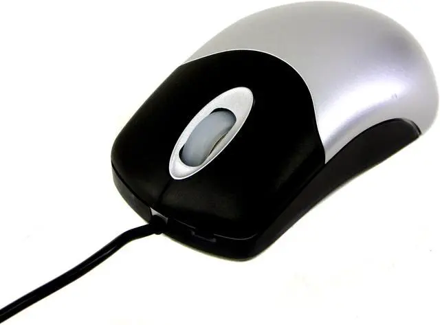 Main image of DCT Factory 03M-018 Black & Silver 3 Buttons 1 x Wheel USB Wired Optical Mouse