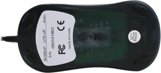 Alt view image 6 of 8 - DCT Factory M-088UP Black 3 Buttons 1 x Wheel USB or PS/2 Wired Mouse