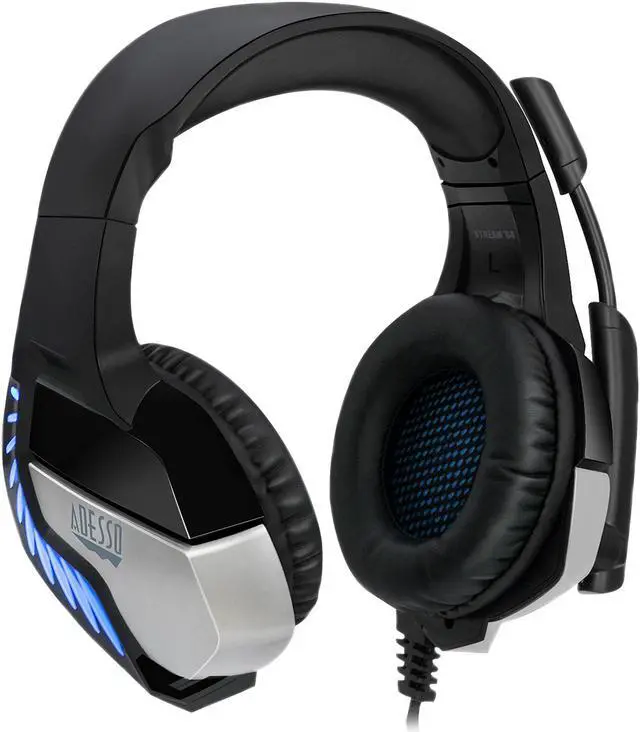 Alt view image 2 of 9 - Adesso Virtual 7.1 Surround Sound Gaming Headphone/Headset with Vibration