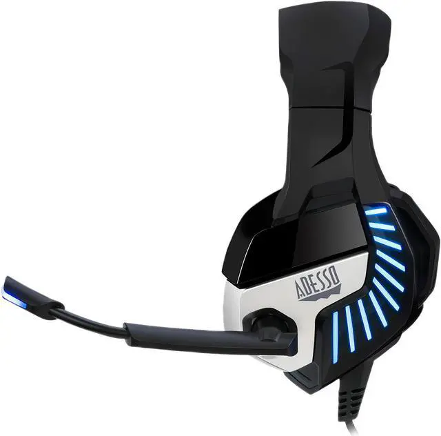 Alt view image 4 of 9 - Adesso Virtual 7.1 Surround Sound Gaming Headphone/Headset with Vibration