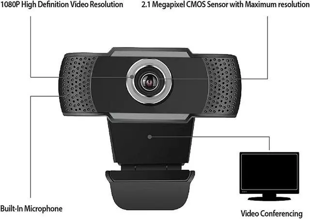 Alt view image 5 of 8 - Adesso CYBERTRACK H4 CyberTrack H4 USB 2.0 WebCam with Built-in Microphone