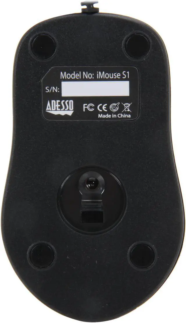 Alt view image 4 of 5 - ADESSO Mini Retractable IMOUSES1 Black 3 Buttons 1 x Wheel USB Wired Optical Mouse
