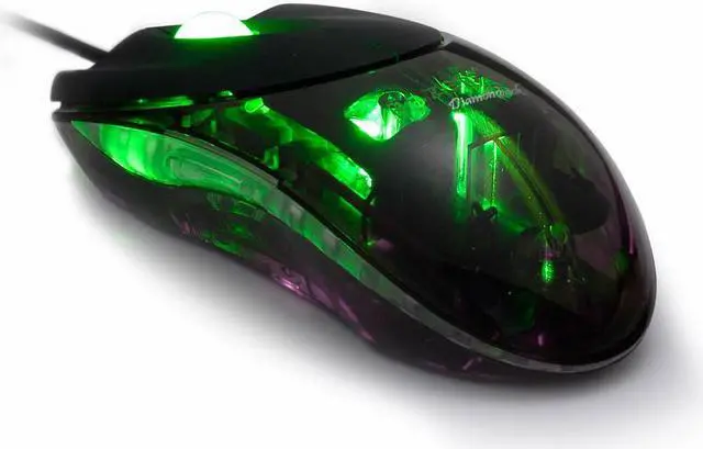 Main image of RAZER RZ01-00020400-R2M1 Acid Green 7 Buttons 1 x Wheel USB Wired Optical 1600 dpi Diamondback Gaming Mouse