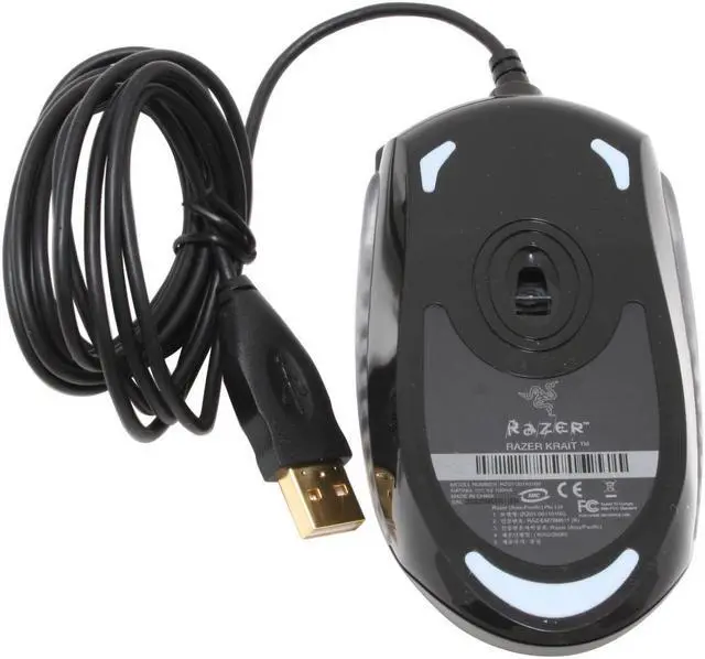 Alt view image 4 of 10 - RAZER KRAIT RZ01-00110100 Black 3 Buttons 1 x Wheel USB Wired Optical Mouse