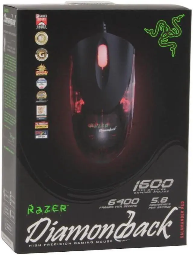 Alt view image 10 of 10 - RAZER RZ01-00020200 Black 7 Buttons 1 x Wheel USB Wired Optical Diamondback Precision Gaming Salamander Mouse