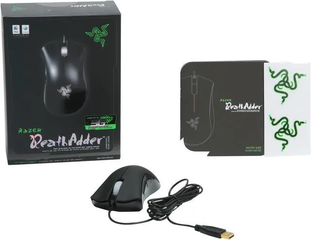 Alt view image 5 of 5 - RAZER DeathAdder RZ01-00150800-R3U1 Lunar White 5 Buttons 1 x Wheel USB Wired Mouse - Mac Edition